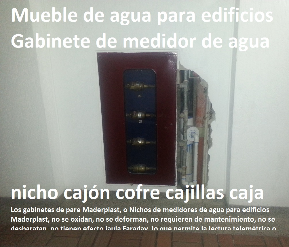 Gabinete de medidor de agua ubicado a pared 0, Nicho de medidor de agua Mueble de medidor de consumo de agua para edificios aplicando telemetría Caja de medidores de agua en edificios nicho cajón cofre cajillas Gabinete de medidor de agua ubicado a pared 0, Nicho de medidor de agua Mueble de medidor de consumo de agua para edificios aplicando telemetría Caja de medidores de agua en edificios nicho cajón cofre cajillas 0 00000000 Gabinete de medidor de agua ubicado a pared 0, Nicho de medidor de agua Mueble de medidor de consumo de agua para edificios aplicando telemetría Caja de medidores de agua en edificios nicho cajón cofre cajillas